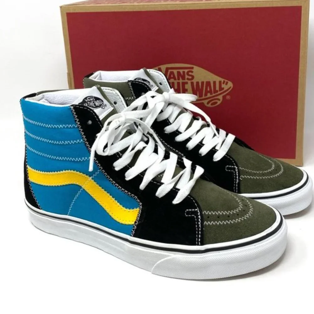 Vans SK8-HI Zig Zag Shoes Women's Size 6 7 Blue Green Suede Canvas VN0A4BV619Y - Picture 6 of 10